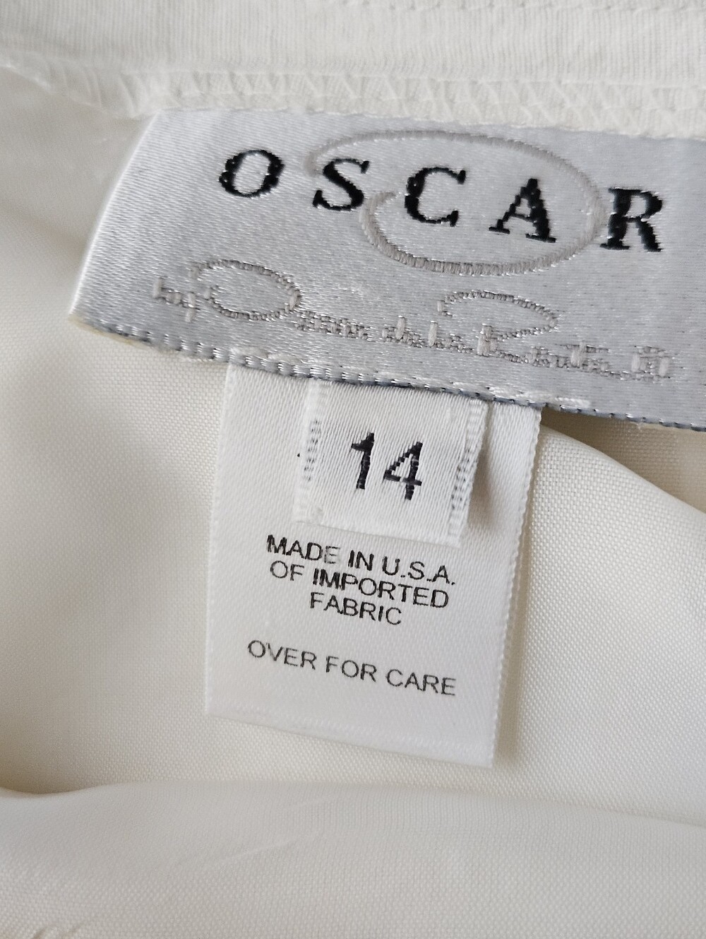 Oscar Di La Renta Vtg. Cream High Waist Long Lined Middle Slit Linen Blend Skirt - Picture 7 of 13